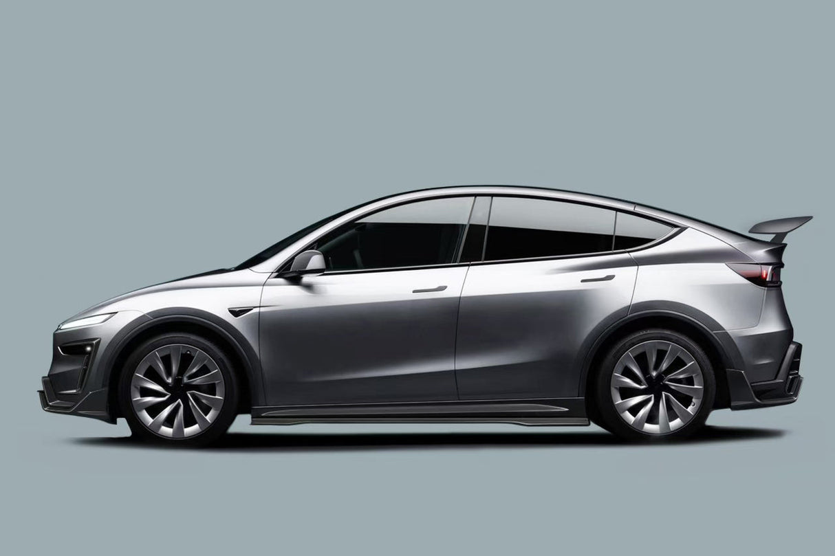 2025-UP Tesla Model Y Refresh OX Style Autoclave Carbon Fiber Front Splitter Lip