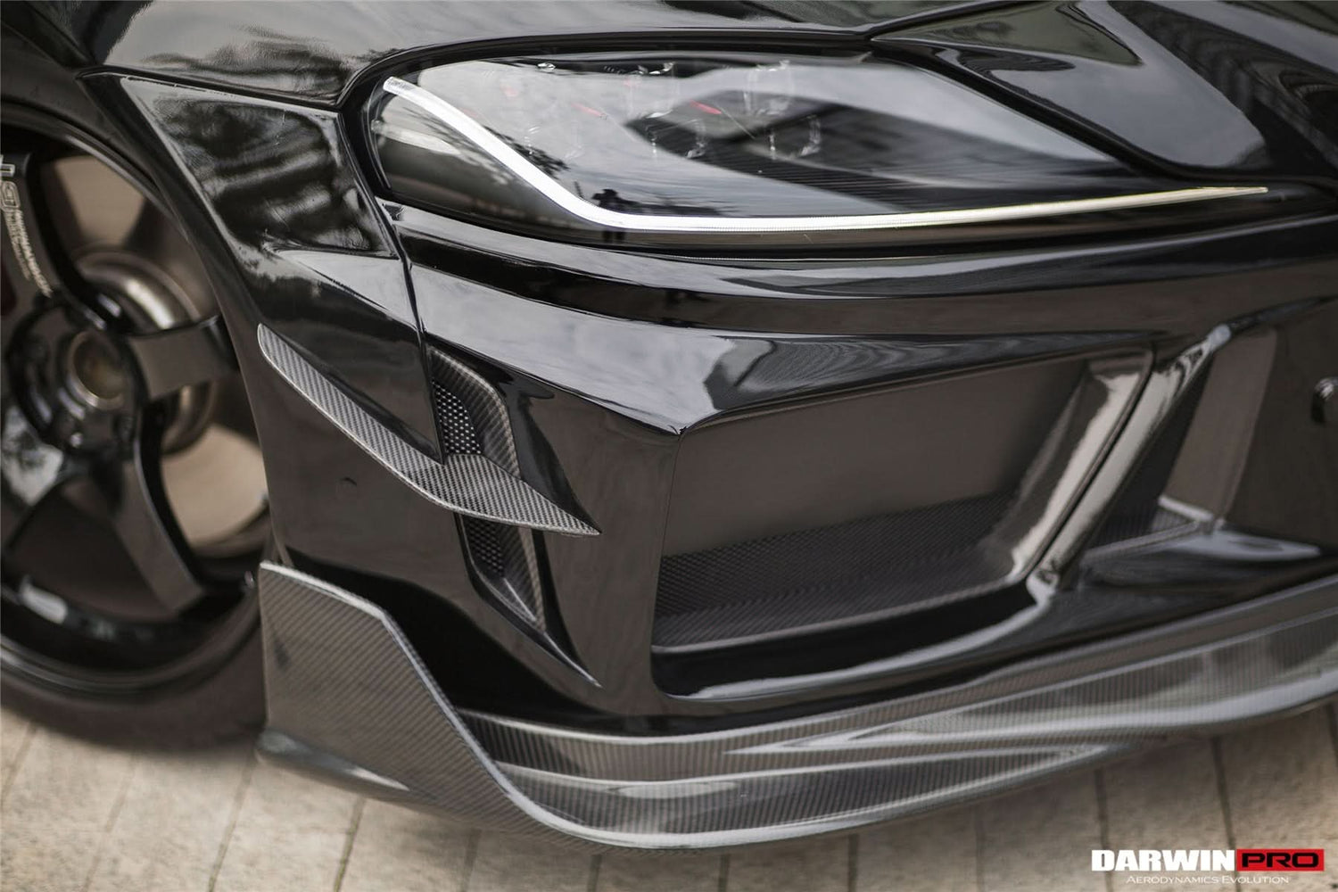 2019-UP Toyota GR Supra (J29 & DB) A90 A91 BKSSII Style Partial Carbon Fiber Front Bumper