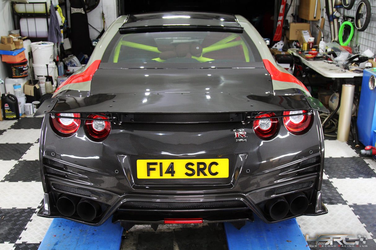 Nissan GTR R35 2008+ Autoclave Carbon Fiber R1-D Drag Spoiler Wing - DarwinPRO X 4SRC