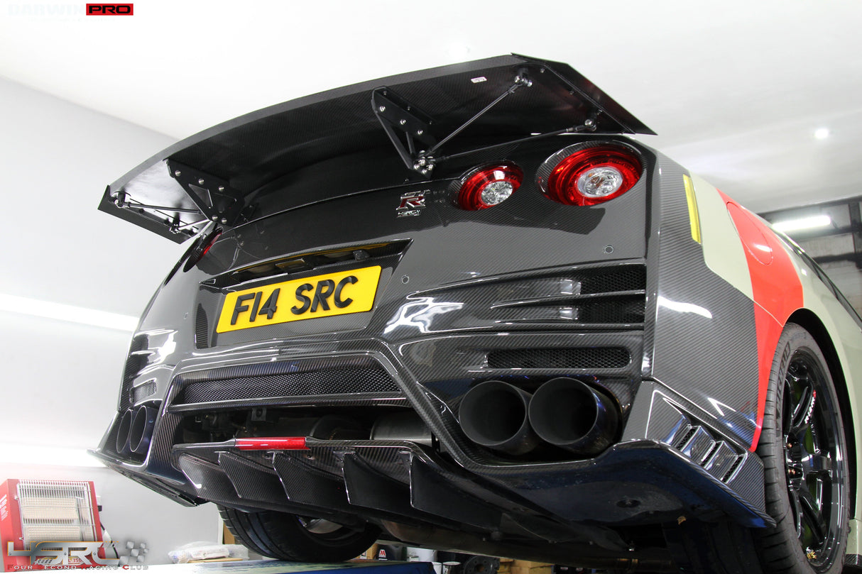 Nissan GTR R35 2008+ Autoclave Carbon Fiber R1-D Drag Spoiler Wing - DarwinPRO X 4SRC