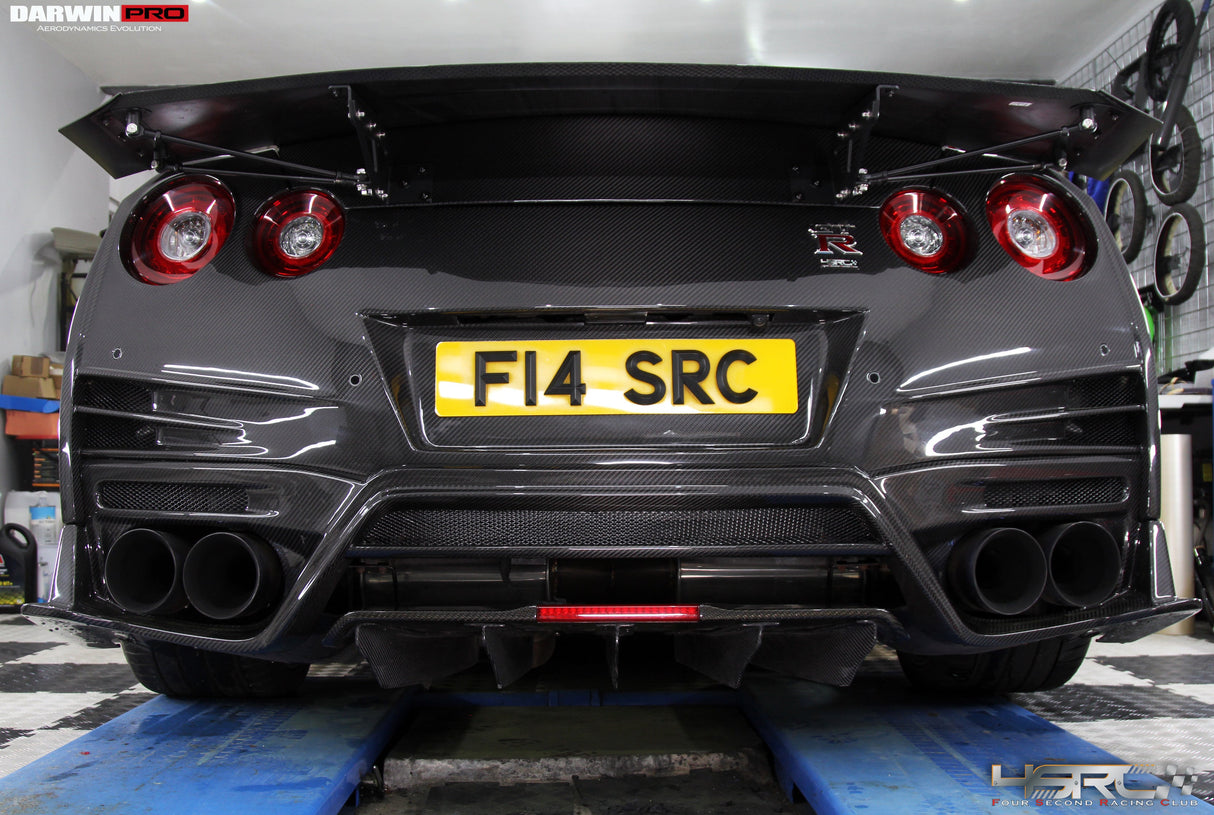Nissan GTR R35 2008+ Autoclave Carbon Fiber R1-D Drag Spoiler Wing - DarwinPRO X 4SRC