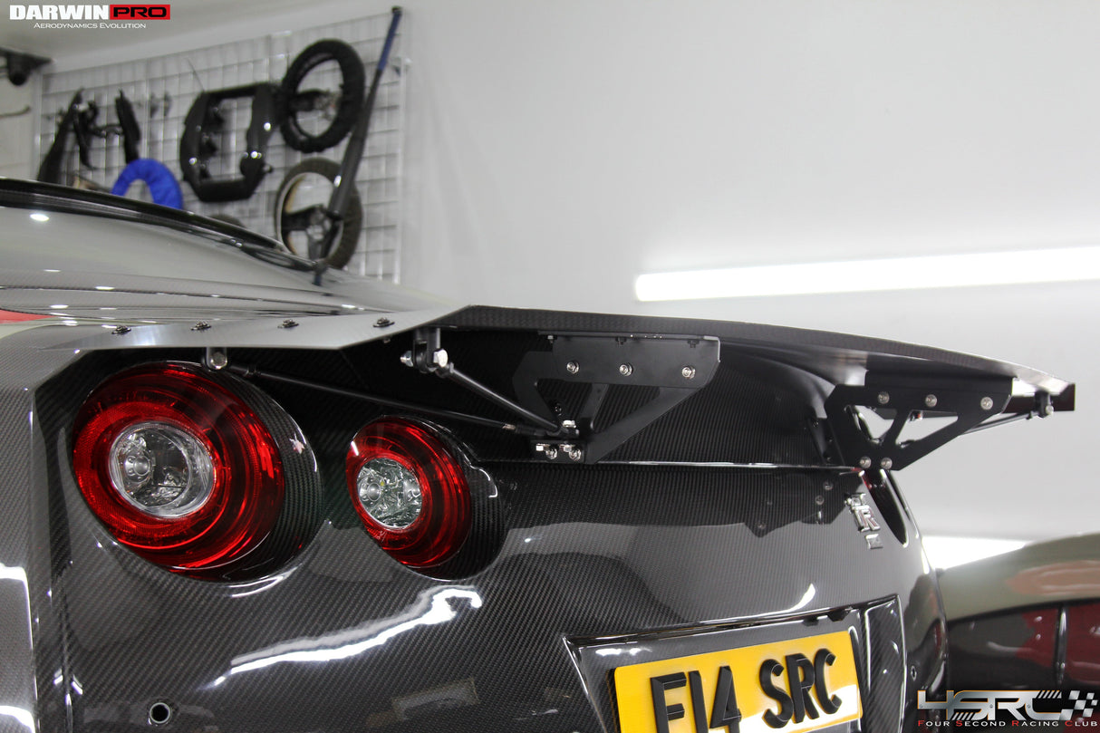 Nissan GTR R35 2008+ Autoclave Carbon Fiber R1-D Drag Spoiler Wing - DarwinPRO X 4SRC