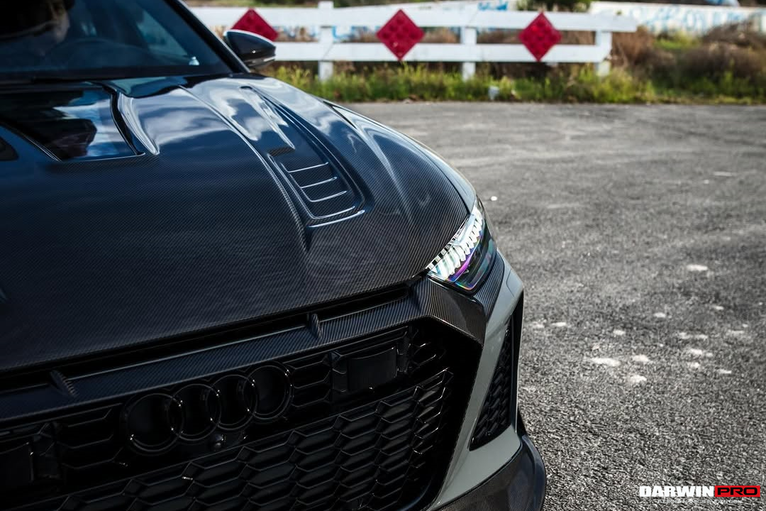 DarwinPRO 2019-UP Audi RS6 Avant C8 IMP Performance Partial Carbon Fiber Hood