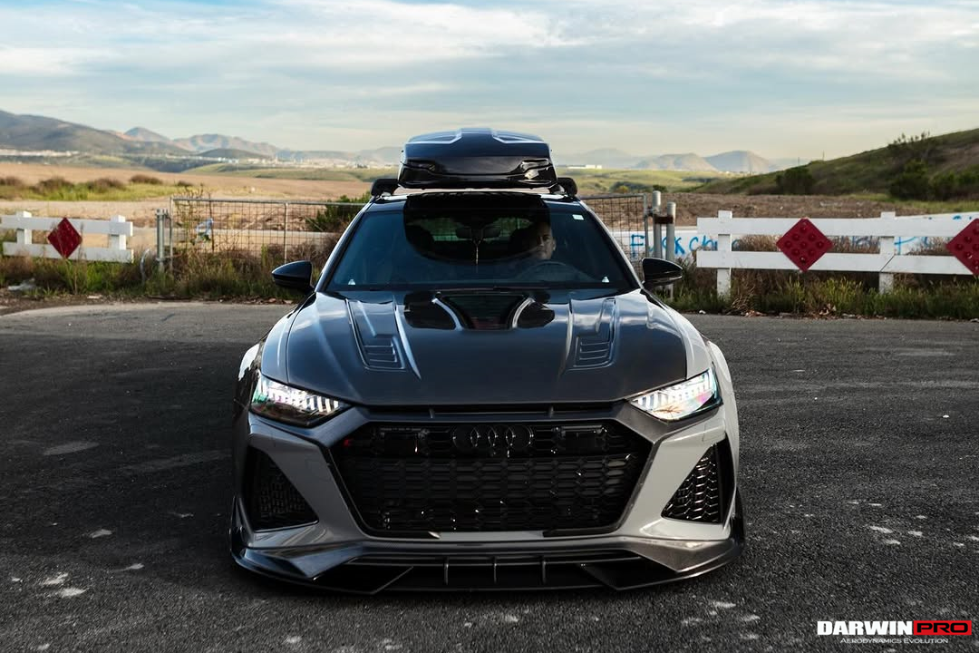 DarwinPRO 2019-UP Audi RS6 Avant C8 IMP Performance Partial Carbon Fiber Hood
