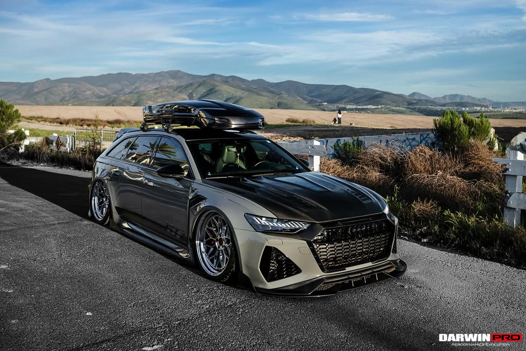 DarwinPRO 2019-UP Audi RS6 Avant C8 IMP Performance Partial Carbon Fiber Hood