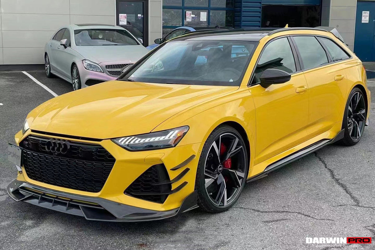 2019-UP Audi RS6 Avant C8 | RS7 Quattro Carbon Fiber Front Canards - DarwinPRO (iMP)