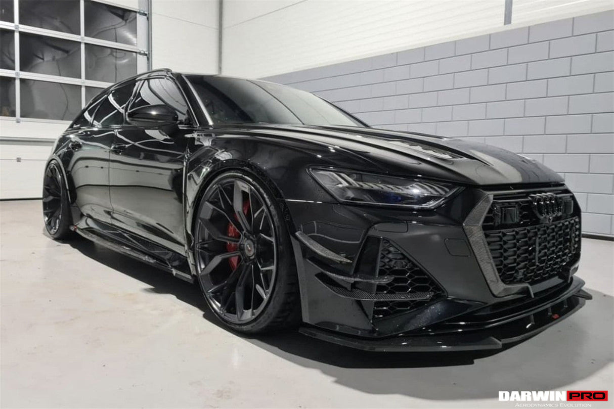 2019-UP Audi RS6 Avant C8 | RS7 Quattro Carbon Fiber Front Canards - DarwinPRO (iMP)