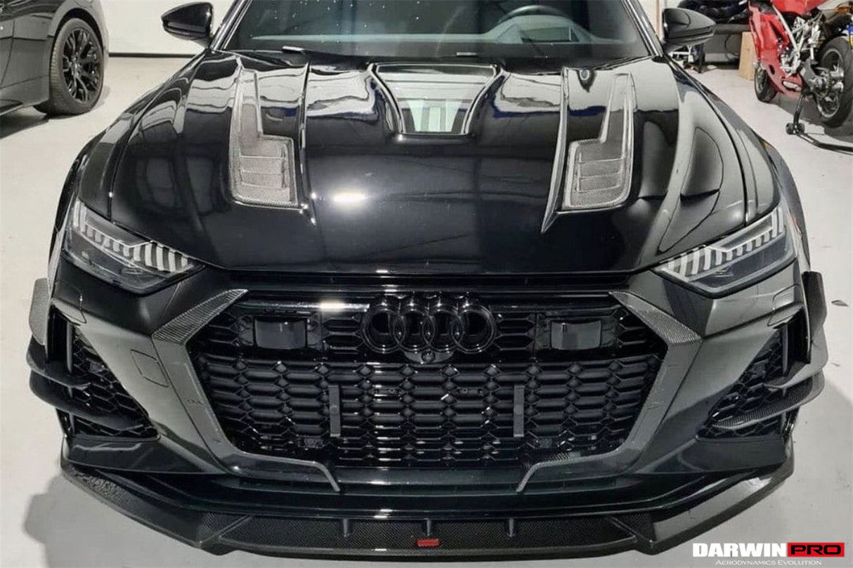 2019-UP Audi RS6 Avant C8 | RS7 Quattro Carbon Fiber Front Canards - DarwinPRO (iMP)
