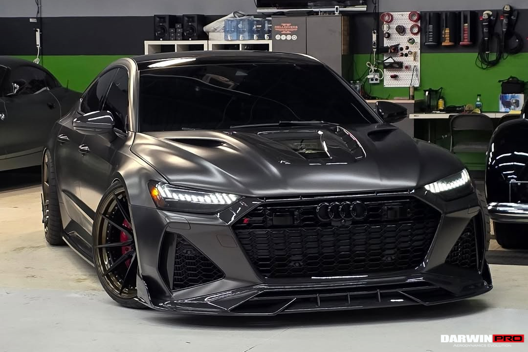 2019-UP Audi RS6 Avant C8 | RS7 Quattro Carbon Fiber Front Lip - DarwinPRO (iMP Design)