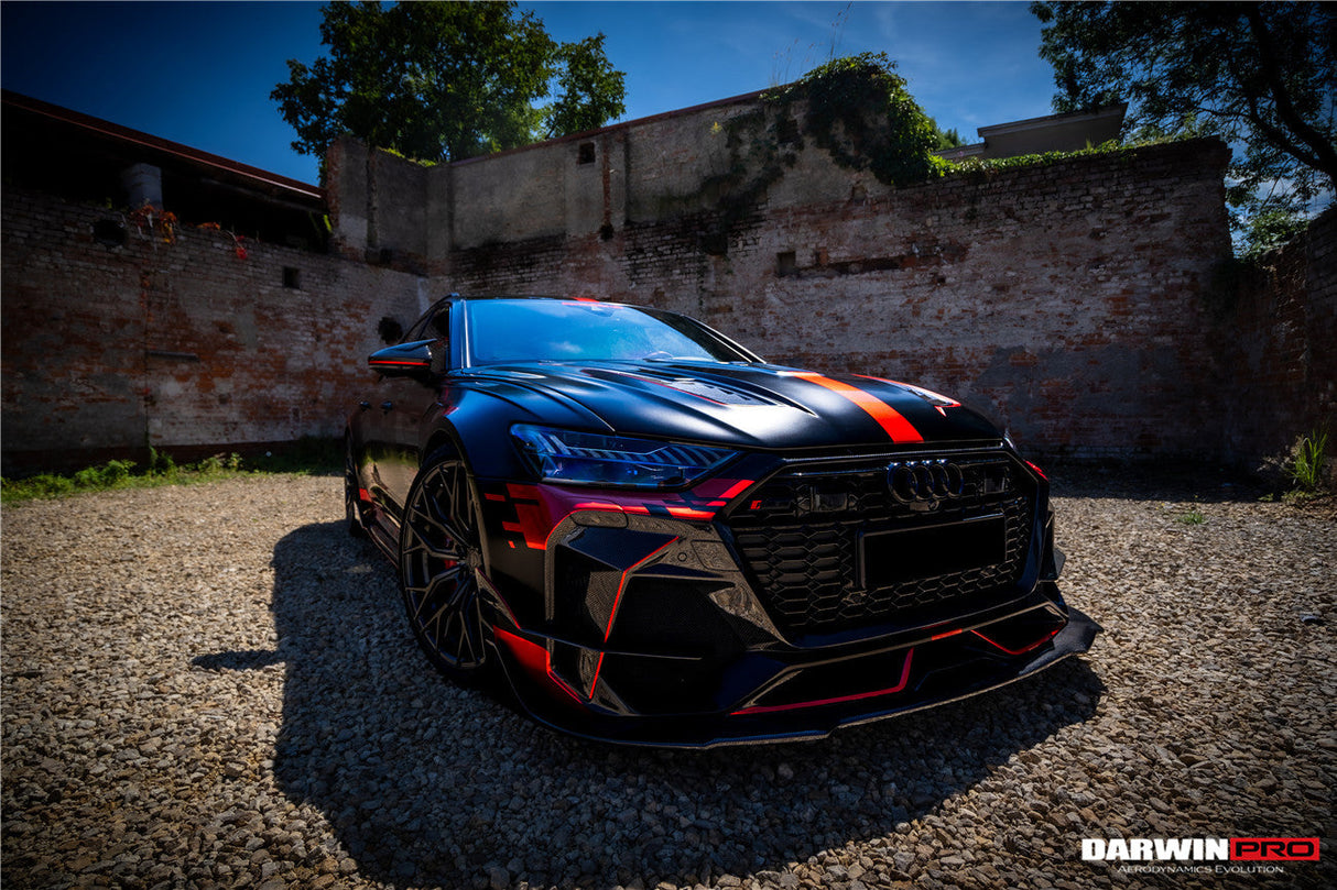 DarwinPRO 2019-UP Audi RS6 Avant C8 IMP Performance Partial Carbon Fiber Hood
