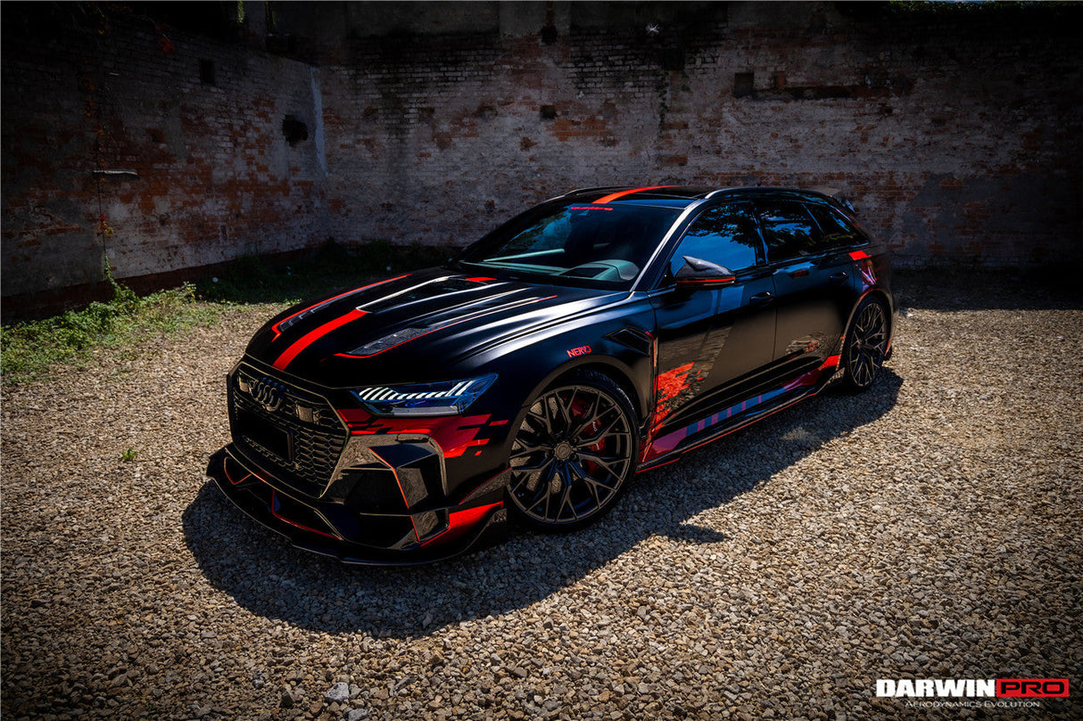DarwinPRO 2019-UP Audi RS6 Avant C8 IMP Performance Partial Carbon Fiber Hood