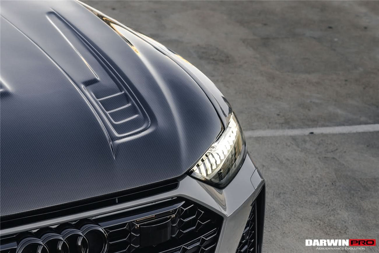 DarwinPRO 2019-UP Audi RS6 Avant C8 IMP Performance Partial Carbon Fiber Hood