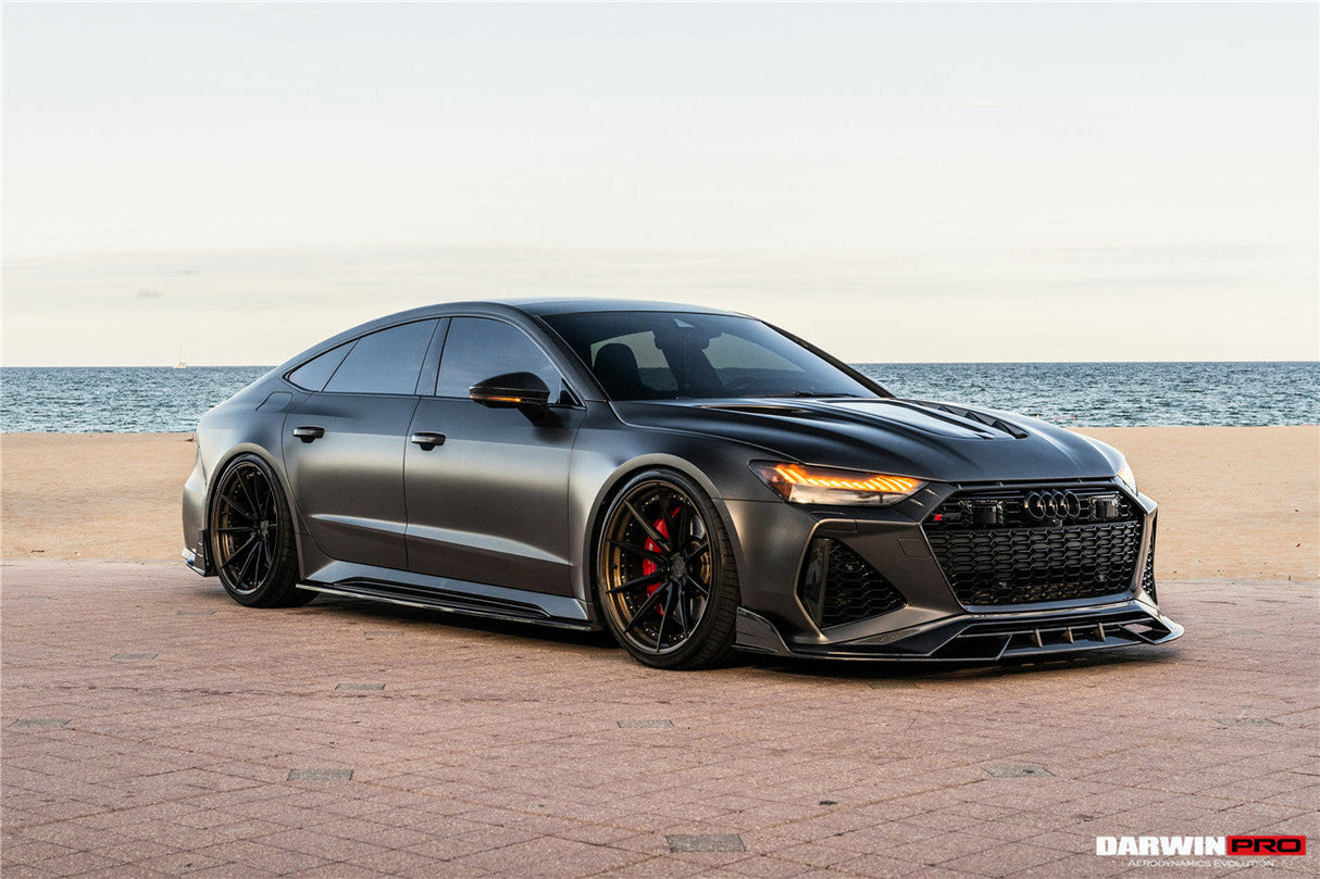 2019-UP Audi RS6 Avant C8 | RS7 Quattro Carbon Fiber Front Lip - DarwinPRO (iMP Design)