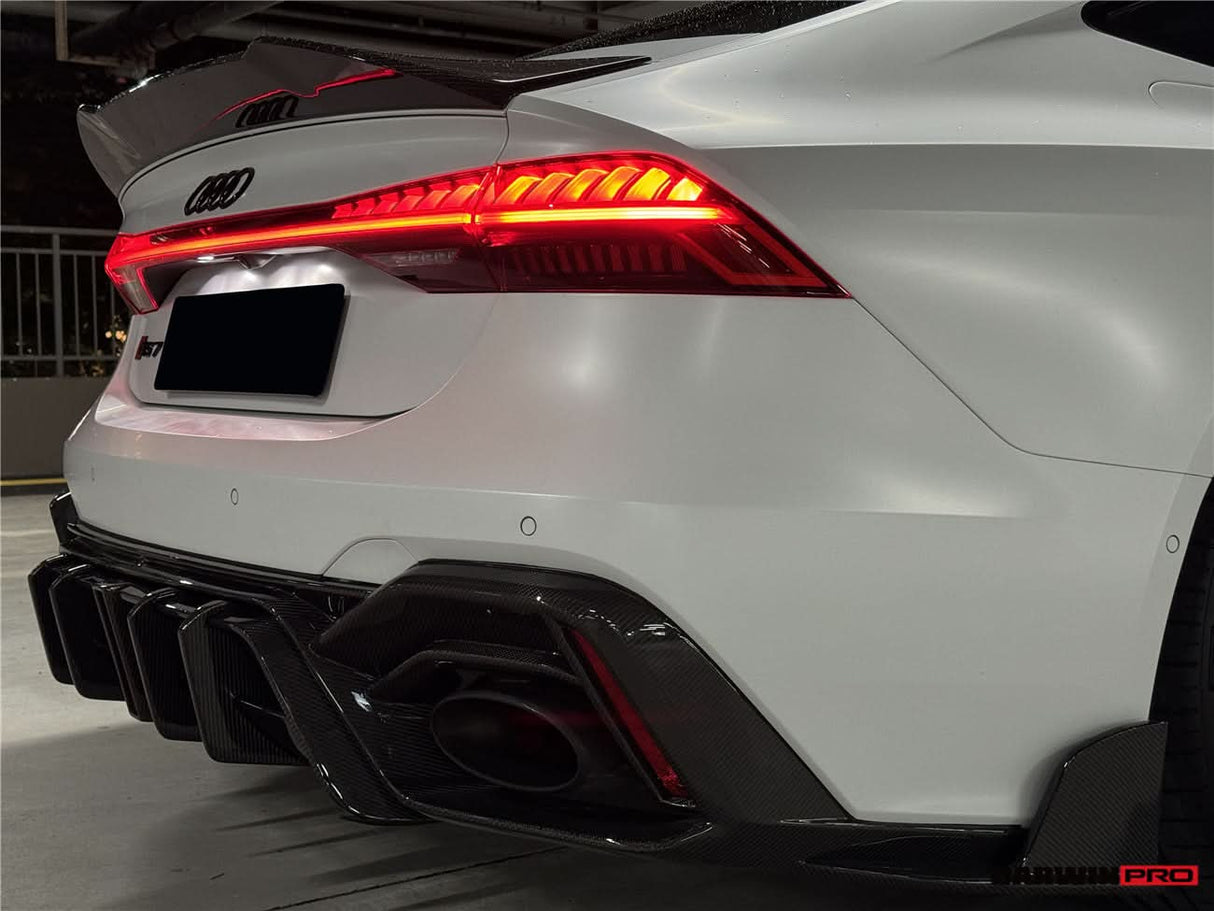 DarwinPRO 2019-UP Audi RS6 Avant C8 RS7 C8 Quattro IMP Design Rear Diffuser