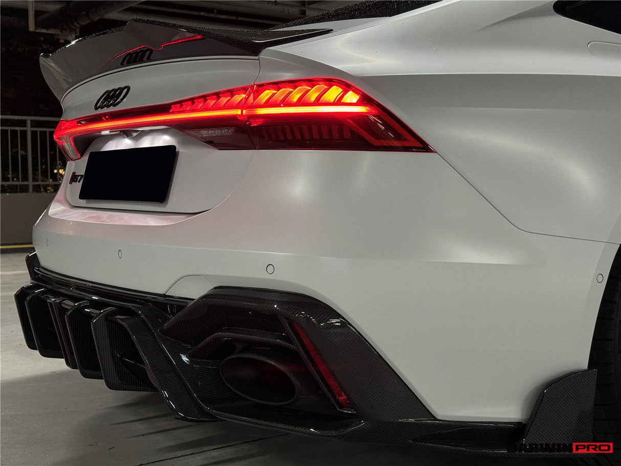DarwinPRO 2019-UP Audi RS6 Avant C8 RS7 C8 Quattro IMP Design Rear Diffuser