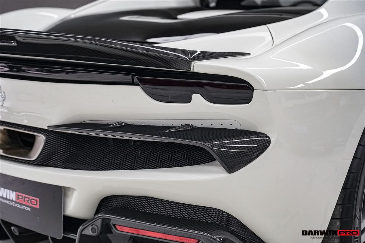 DarwinPRO 2022-2026 Ferrari 296 GTB & GTS Type F171 iMP Style Carbon Fiber Rear Bumper Trim