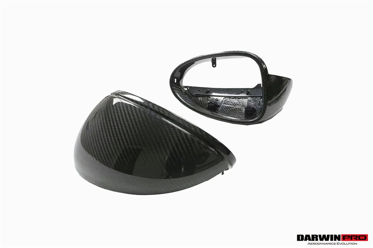 2014-2024 Porsche Macan 95B Dry Carbon Fiber Mirror Housing Replacement | Fits T, S, GTS, Turbo, Turbo S, 4 Electric, Turbo (NO BSA Holes)