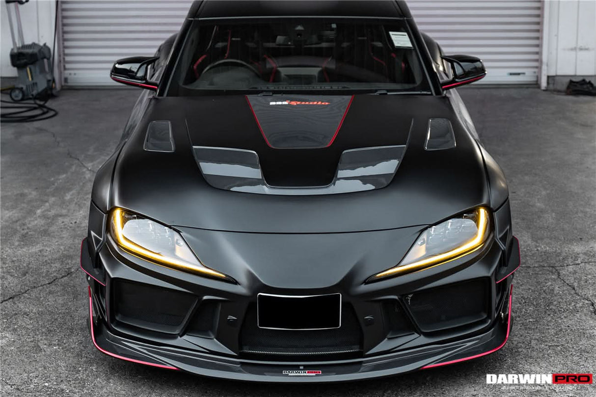 2019-UP Toyota GR Supra (J29 & DB) A90 A91 BKSSII Style Partial Carbon Fiber Front Bumper