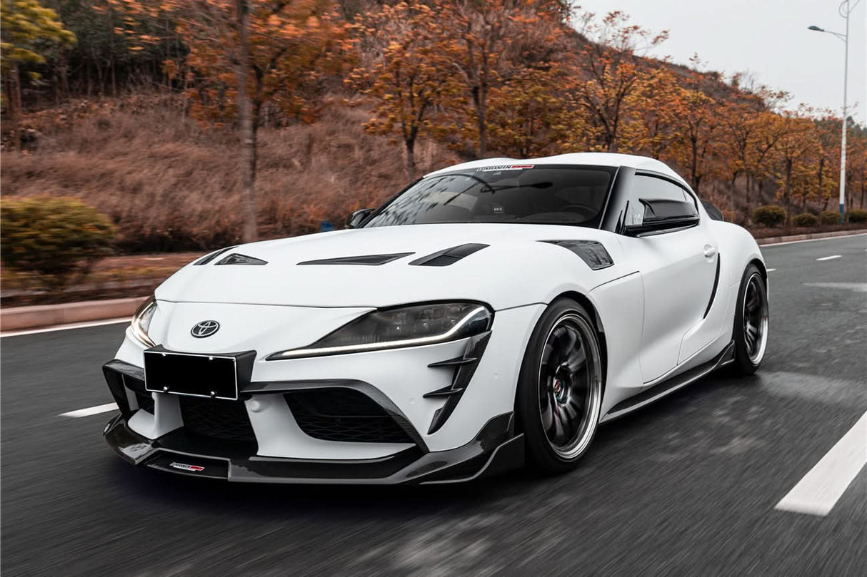 2019-UP Toyota GR Supra (J29 & DB) A90 A91 BKSS Style Carbon Fiber Front Bumper Vents