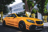 2015-2021 Mercedes Benz W205 C63 C63S AMG Coupe IMP Performance Partial Carbon Fiber Front Bumper With Canards