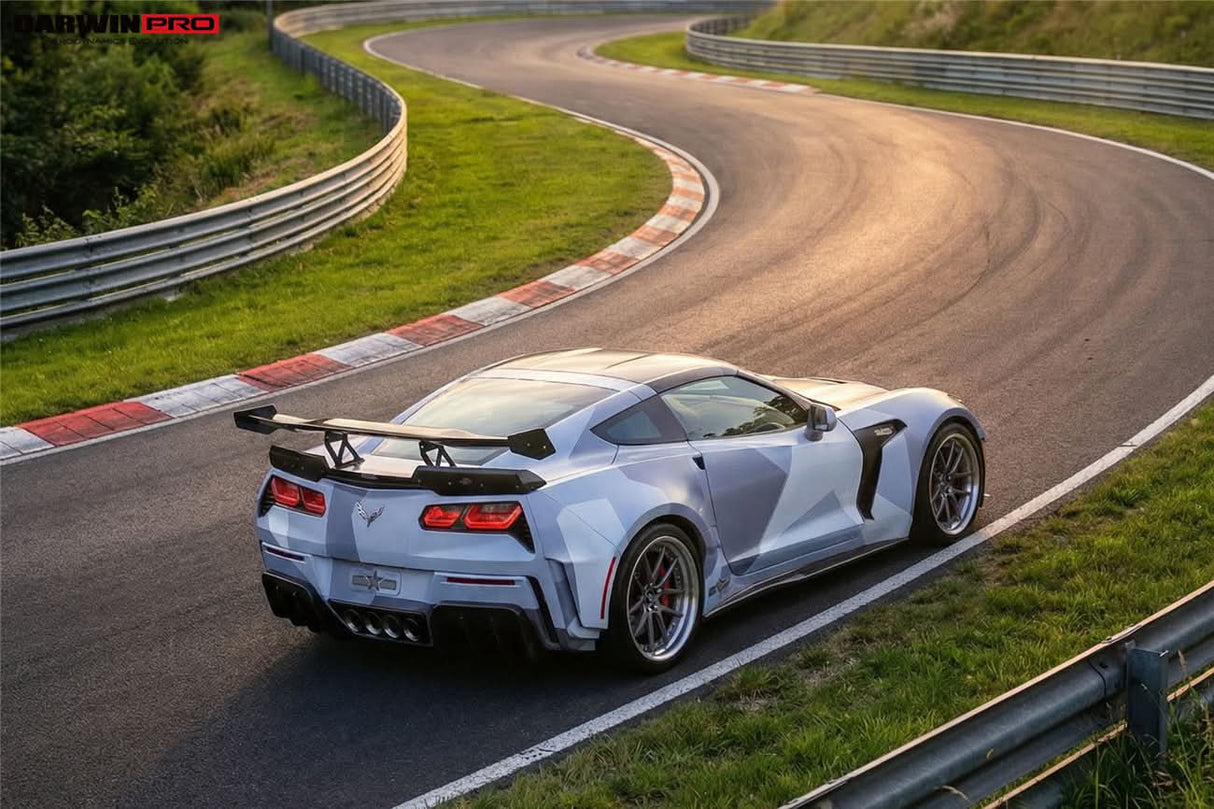 2013-2019 Corvette C7 Z51 Grandsport Z06  BKSS Style Rear Diffuser