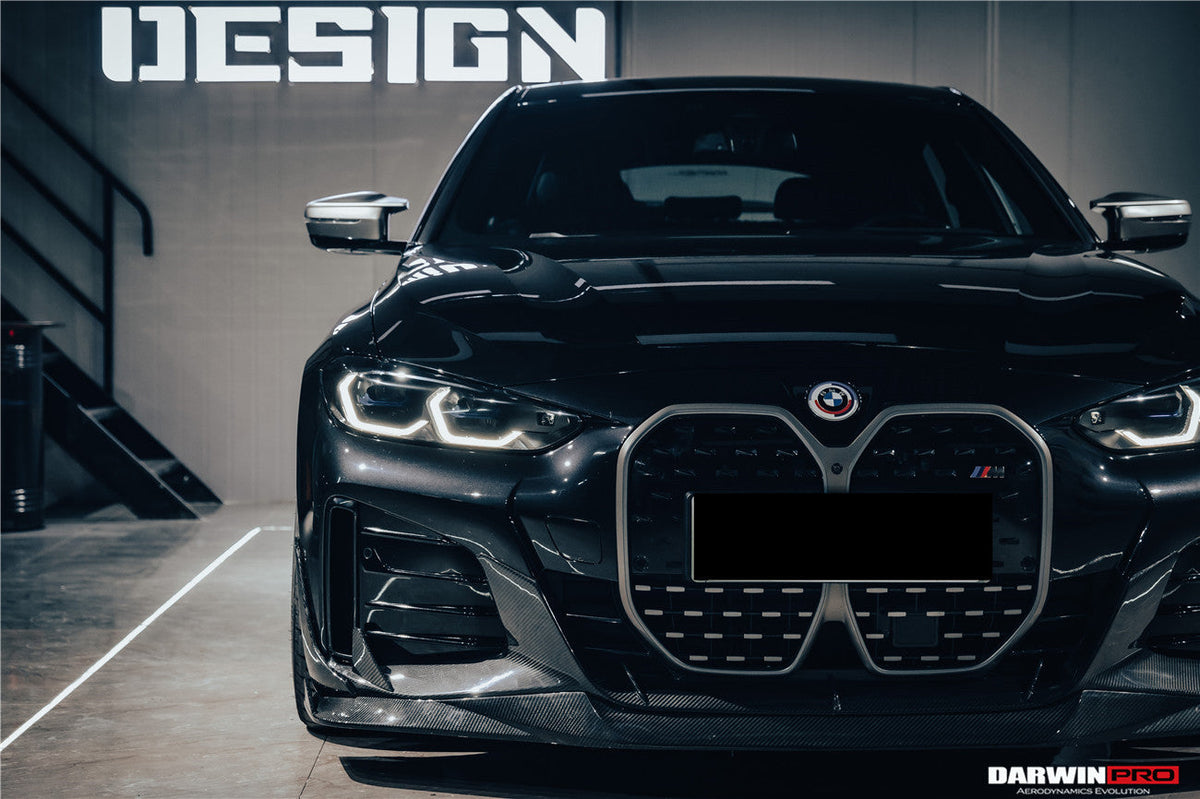 2021-2026 BMW i4 G26 Gran Coupe Autoclave Carbon Fiber Front Lip Splitter DarwinPRO (AM Style)