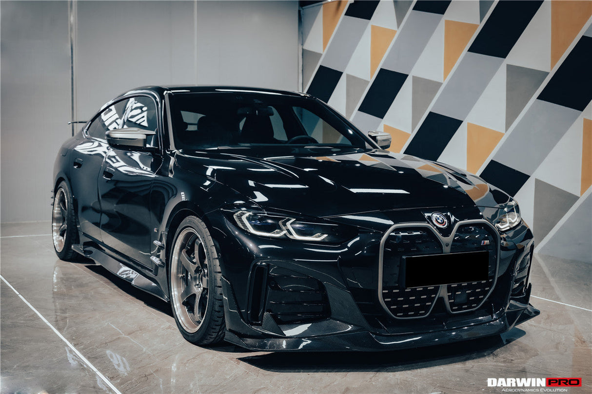 2021-2026 BMW i4 G26 Gran Coupe Autoclave Carbon Fiber Front Lip Splitter DarwinPRO (AM Style)