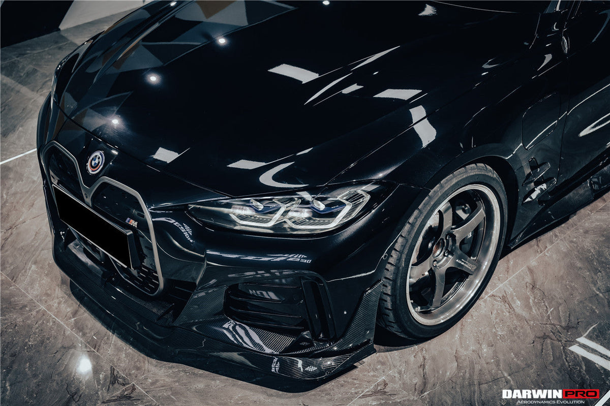 2021-2026 BMW i4 G26 Gran Coupe Autoclave Carbon Fiber Side Skirts Canards DarwinPRO (AM Style)