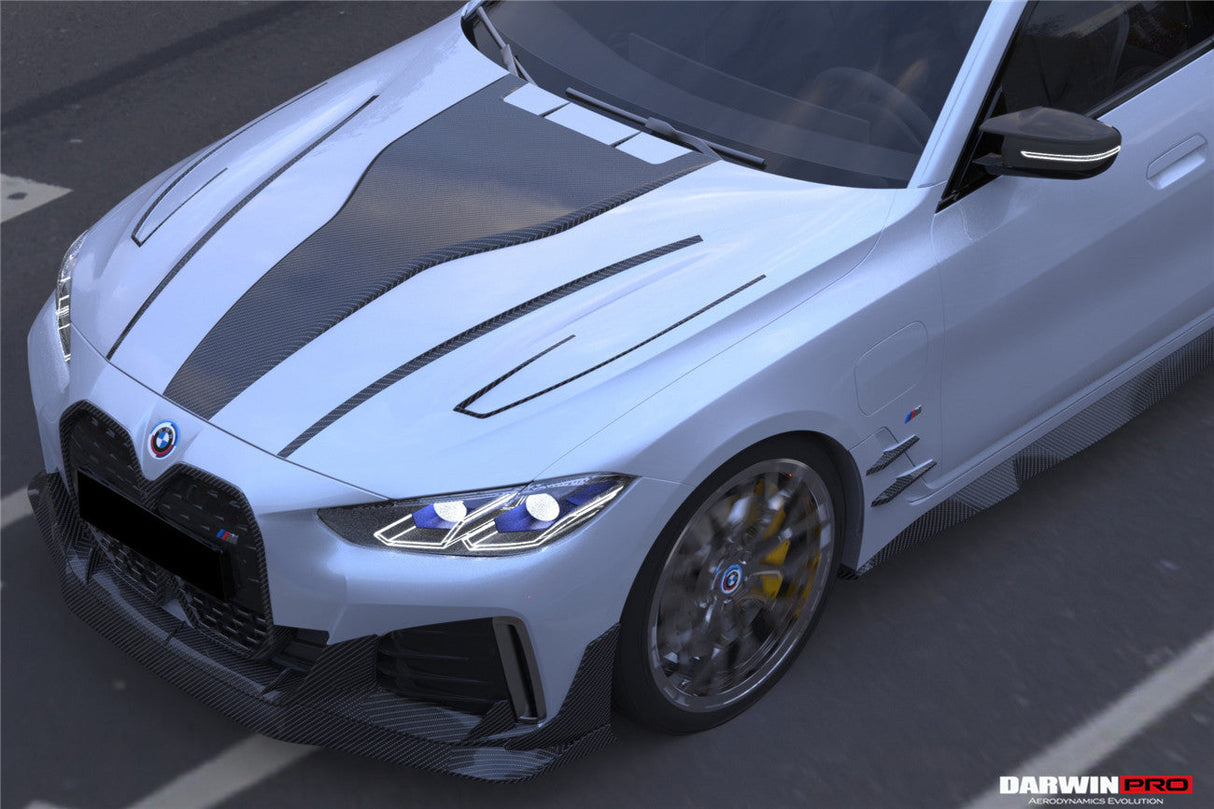 2021-2026 BMW i4 G26 Gran Coupe Autoclave Carbon Fiber Front Lip Splitter DarwinPRO (AM Style)