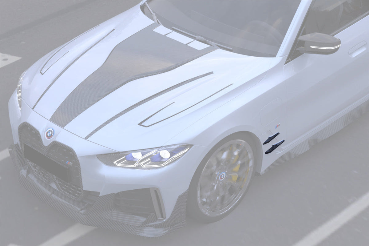 2021-2026 BMW i4 G26 Gran Coupe Autoclave Carbon Fiber Side Skirts Canards DarwinPRO (AM Style)