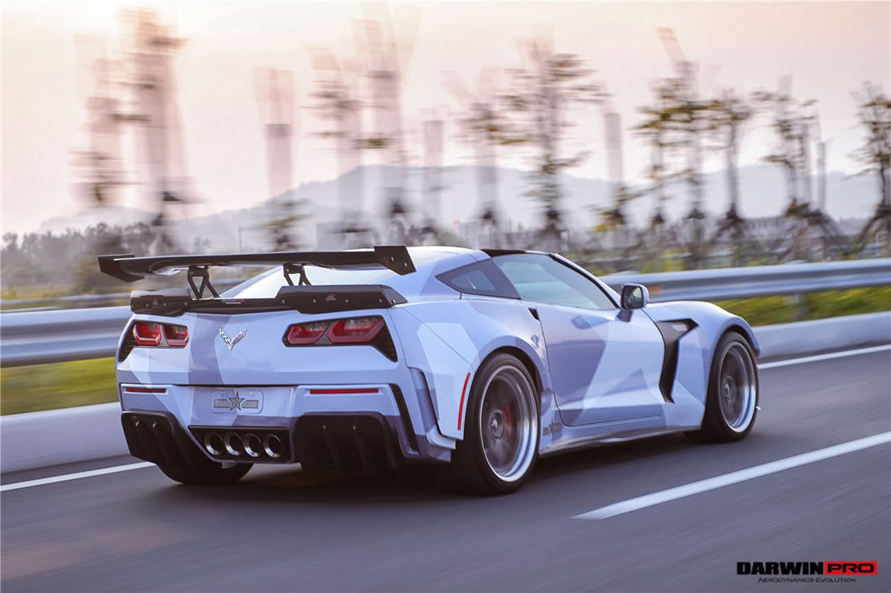2013-2017 Chevrolet Corvette C7 Z51 BKSS Style Fiber Reinforce Ploymer Wide Rear Fender
