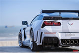 2013-2019 Corvette C7 Z51 Grandsport Z06  BKSS Style Rear Diffuser