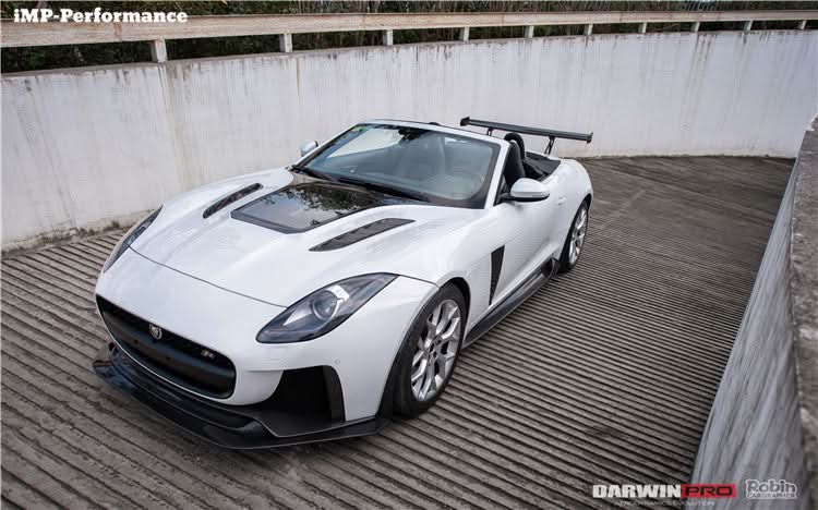 DarwinPRO 2013-2017 Jaguar F-Type Coupe & Convertible IMP Performance Partial Carbon Fiber Front Bumper with Lip