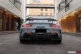 2015-2021 Mercedes Benz AMG GT | GTS Partial Carbon Fiber Rear Bumper With Exhaust Tips Darwinpro IMPII Design