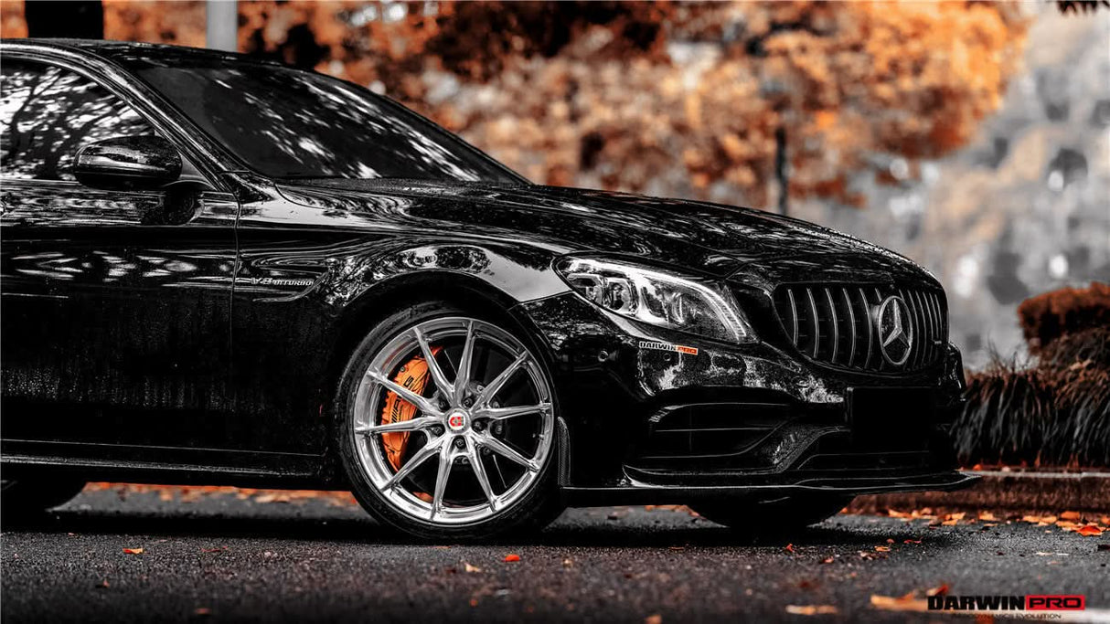 2015-2021 Mercedes Benz W205 C63 C63S AMG Coupe IMP Performance Partial Carbon Fiber Front Bumper With Grille & Canards