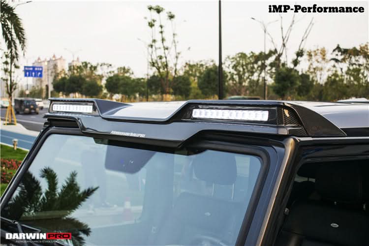 2008-2018 Mercedes Benz W463 G Wagon IMP Style Carbon Fiber Front Roof Spoiler | Fits G500, G550, G63 AMG, G65 AMG