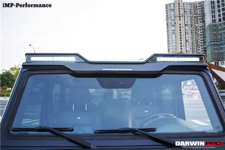 2008-2018 Mercedes Benz W463 G Wagon IMP Style Carbon Fiber Front Roof Spoiler | Fits G500, G550, G63 AMG, G65 AMG