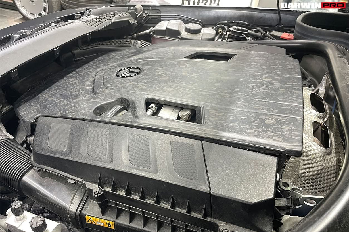 2019-2023 Mercedes Benz W464 G Wagon Dry Carbon Fiber Engine Cover Replacement Fits G500, G550