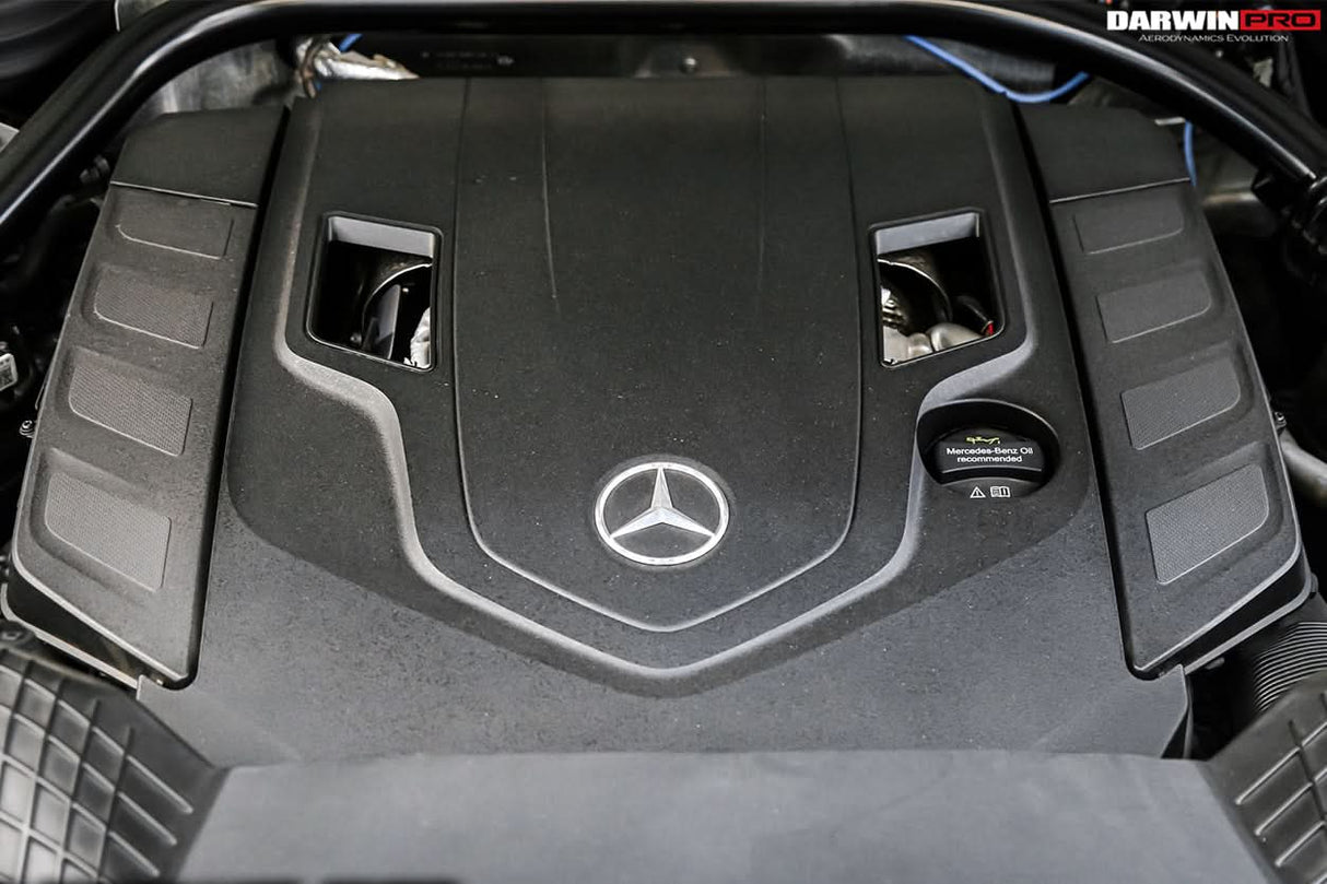 2019-2023 Mercedes Benz W464 G Wagon Dry Carbon Fiber Engine Cover Replacement Fits G500, G550