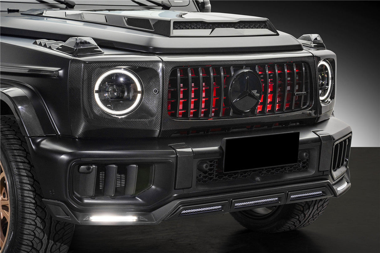2024-UP Mercedes Benz W465 G Wagon Autoclave Carbon Fiber Front Bumper Cover Replacement DarwinPRO (OE Style) Fits G550, G63 AMG, G500