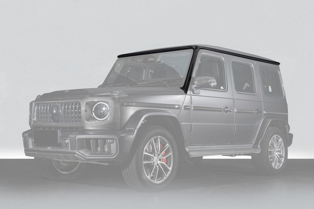 2024-UP Mercedes Benz W465 G Wagon Autoclave Carbon Fiber Roof Strip Trim and A-Pillar DarwinPRO (OE Style) Fits G550, G63 AMG, G500