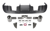 2016-2025 Porsche 718 Cayman Boxster GT4RS Style Autoclave Carbon Fiber Rear Diffuser Lip With Winglets And Exhaust Tips