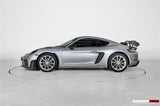 2016-2025 Porsche 718 Cayman Boxster GT4RS Style Autoclave Carbon Fiber Rear Diffuser Lip With Winglets And Exhaust Tips