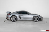 2016-2025 Porsche 718 Cayman Boxster GT4RS Style Autoclave Carbon Fiber Rear Diffuser Lip With Winglets And Exhaust Tips