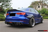 2013-2016 Audi S3 & A3 Sline Sedan BKSS Style Rear Diffuser with LED Light
