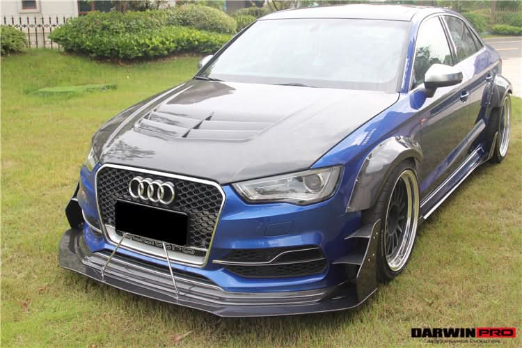 2013-2016 Audi S3 & A3 Sline 8V.1 Sedan and Sportback BKSS Style Front Lip with Under Board