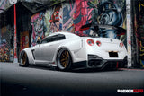 DarwinPRO 2008-2023 Nissan GTR R35 CBA DBA EBA BKSSII Style Rear Bumper with Diffuser Undertray And LED Light