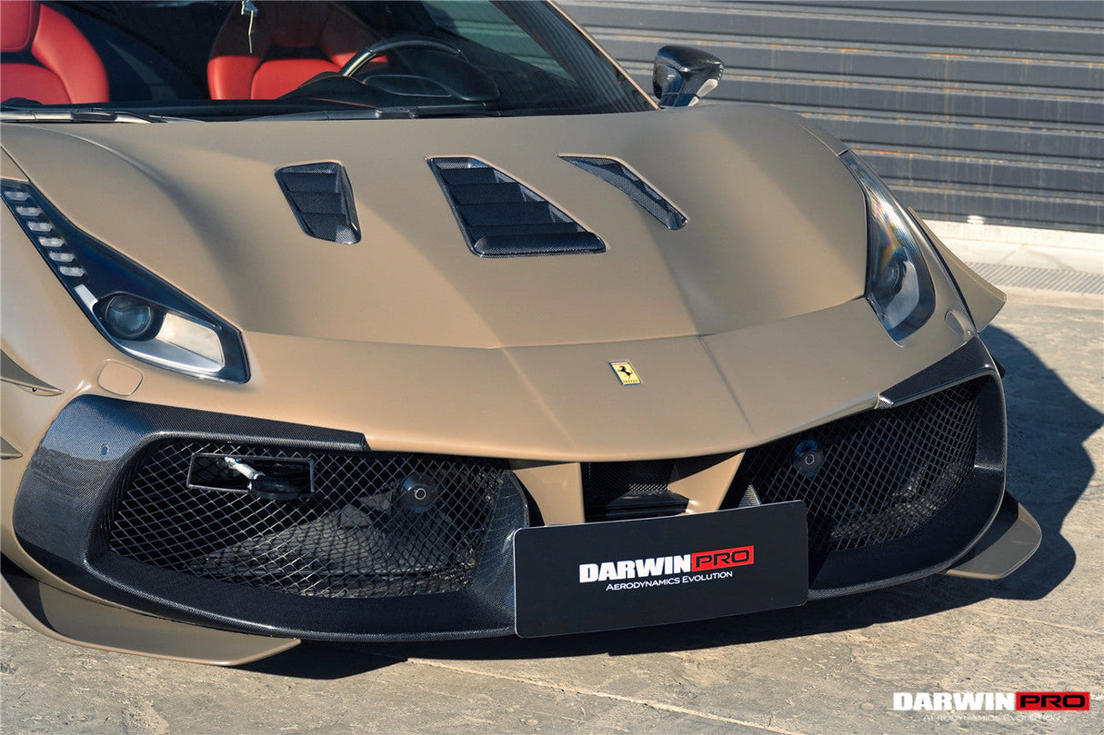 2015-2020 Ferrari 488 GTB | Spider Carbon Fiber Hood - DarwinPRO Challenge Evo Modena Design