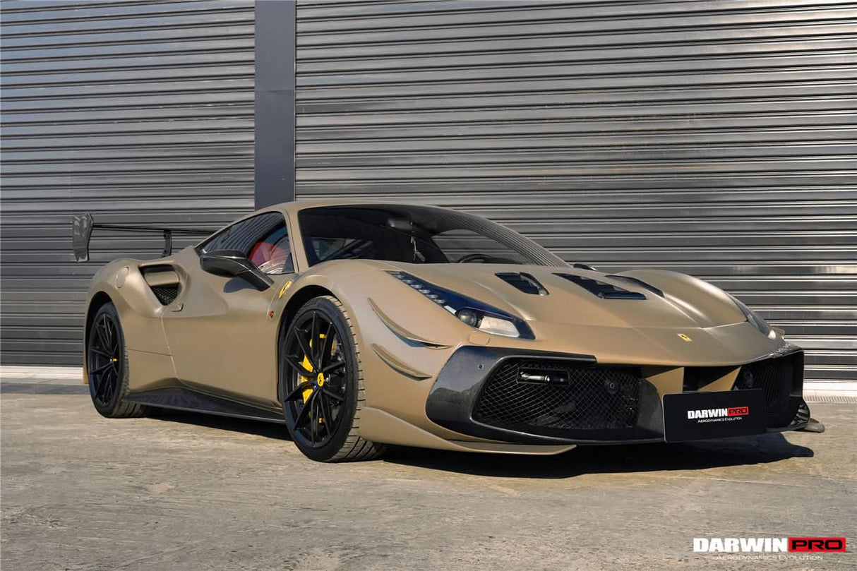 2015-2020 Ferrari 488 GTB | Spider Partial Carbon Fiber Side Skirts - DarwinPRO Challenge Evo Modena Design