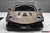 2015-2020 Ferrari 488 GTB | Spider Partial Carbon Fiber Hood - DarwinPRO Challenge Evo Modena Design